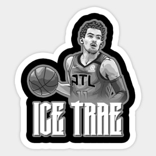 cool ice trae gray Sticker